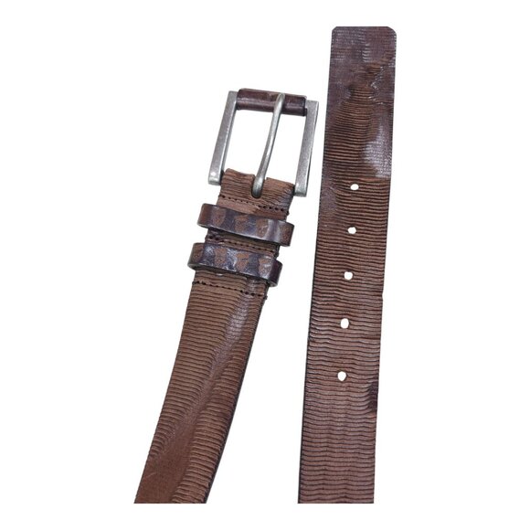 Robert Graham Mens Genuine Italian Leather Belt 36/90 Brown 44" Long 1 1/2" Wide - Picture 10 of 14